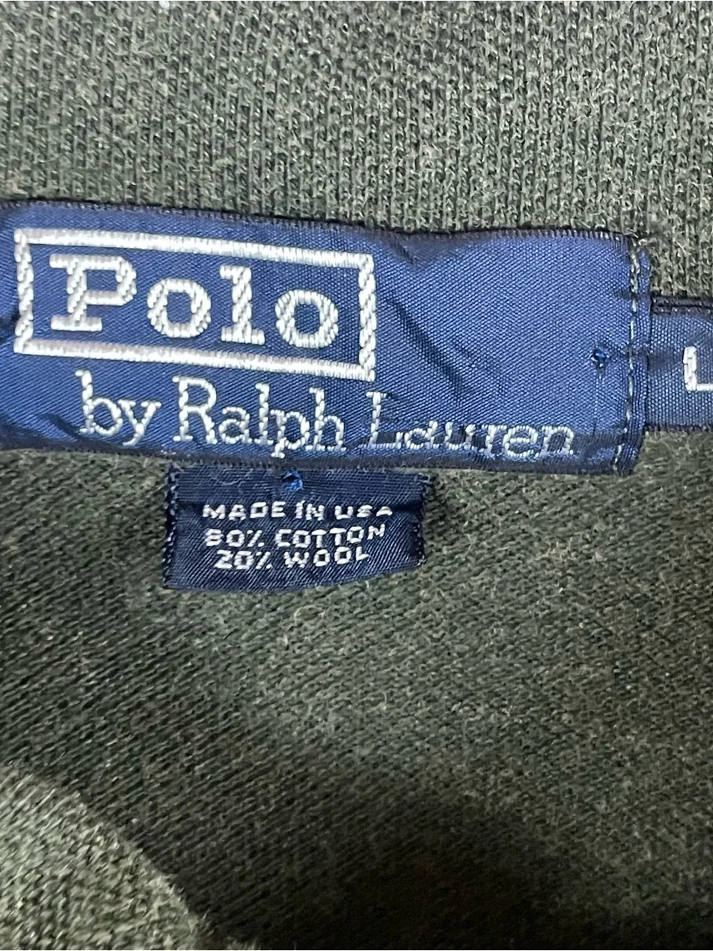 Vintage Polo Ralph Lauren Polo Shirt Mens Large Green Made In USA 90s Knit 270